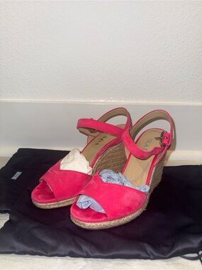 PRADA Wedge Espadrille Sandals